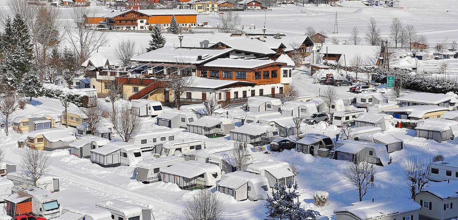 Camping Seeblick Toni im Winter